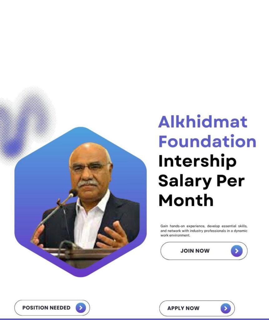 Alkhidmat foundation internship salary per month Alkhidmat foundation internship salary per month